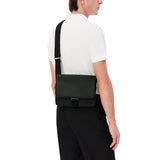 Lacoste Men's Classic Messenger Bag, Black, One Size