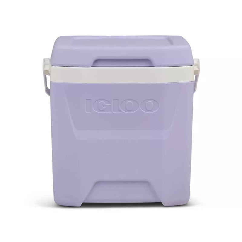 Igloos Cooler Hard-Sided Ice Chest, Insulated Portable Cooler, Heavy-Duty, Leak-Resistant Lid, Lightweight Ergonomic Handle (Lilac Breeze, 12 Quart)