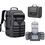 WITZMAN Carry On Travel Backpack for Men Large Convertible 45L Nylon Backpack 3 in 1 Bag and mens travel bag toiletry Large Hanging Multi-organization Bathroom Bag