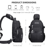 WITZMAN Sling Bag for Men Casula Crossbody Bag with Shoulder Strap Pocket