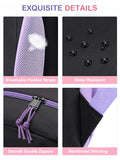 VASCHY Backpack for Girls, Cute Elementary School Bag Bookbag for Primary Schooler Kids with Sparkling Sequin Clear Pocket Black Purple