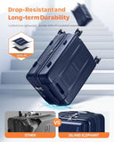 ISLAND ELEPHANT 20IN Expandable Carry On Luggage-Navy Blue