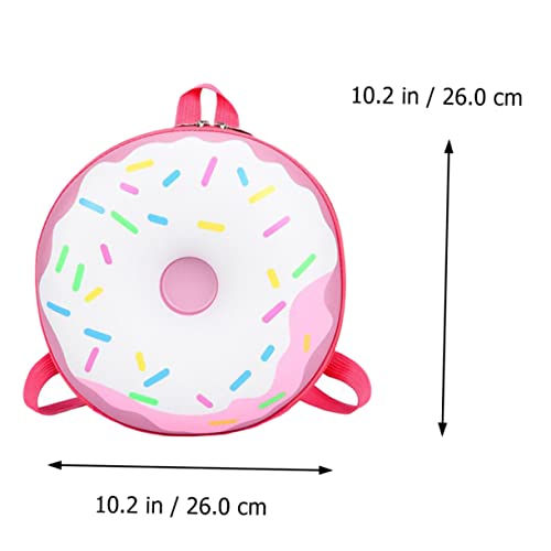 OATIPHO 1pc Boys and Girls Portable Doughnut-shaped Backpack for Girls Lightweight Creative Storage Bag for Preschool and Kindergarten Rainbow Design Safe for Daycare and Travel