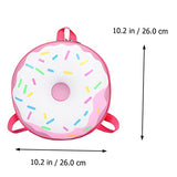 OATIPHO 1pc Boys and Girls Portable Doughnut-shaped Backpack for Girls Lightweight Creative Storage Bag for Preschool and Kindergarten Rainbow Design Safe for Daycare and Travel