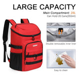 Upgraded Cooler Backpack 24 Cans – Lightweight Insulated Backpack Cooler, Leak-Proof & 18-Hour Ice Retention for Beach, Camping, Hiking (Men, Women, Family)
