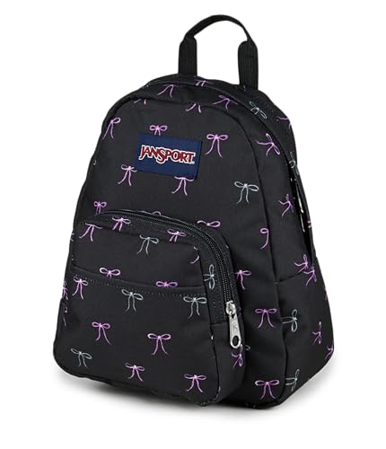 JanSport Half Pint Mini Backpack, 10.2 L - Durable Mini Bag Purse with Adjustable Shoulder Straps, Single Main Compartment, Zippered Stash Pocket, Bad Bows