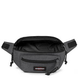 EASTPAK Doggy Bag – 3L Waistpack with Front & Back Zip Pockets, Adjustable Belt, Lightweight & Vegan-Friendly, Black Denim