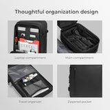 UMydeal Rolling Vacuum Backpack, Travel Compression Suitcase with Hinomoto Wheels, USB C Ports, Anti-Theft Lock, 70L Expandable Waterproof Laptop Bag for Flight, Business & Trips