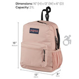 JanSport Central Adaptive Backpack – Wheelchair & Walker Compatible, Tuck-Away Shoulder Straps, Adjustable Backrest Loops & Anchor Straps, Iconic Design, Bad Bows