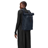 RAINS Rolltop Rucksack -Backpack - Waterproof Backpack for Women and Men - Rucksack for Travel and Work (Blue)