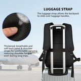 Goloni Travel Backpack, 17 Inch Laptop Backpack for Men Women, Business Backpack with Luggage Strap,Black