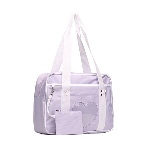STEAMEDBUN Kawaii Ita Bag Japanese School Bag Cute Tote Bag Large Shoulder Anime Heart Purse
