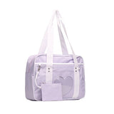 STEAMEDBUN Kawaii Ita Bag Japanese School Bag Cute Tote Bag Large Shoulder Anime Heart Purse