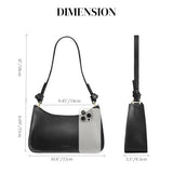 S-ZONE Leather Shoulder Bags for Women Small Shoulder Purse Handbags Clutch Hobo Bag Cute Purses