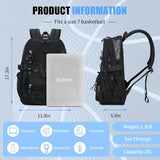 ASKSKY See-Through Mesh Backpack for School with 3d Foam Shoulder Straps, Lightweight, Ultra-Breathable Backpack for Beach, Swim, Gym, & Work, Black