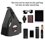 MYQ MOYAQI Disc Golf Bag with 10-12 Capacity, Backpack Retriever Holder and Storage Pockets, Padded Adjustable Strap Back Panel, Lightweight Durable(Grey) (MYQ-A02Y210010-Grey)