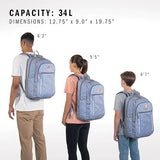 adidas Excel 7 School Backpack for Laptop, Gym and Travel, 34L, Stone Grey/Team Royal Blue/Lucid Lemon Yellow/7, OSFA