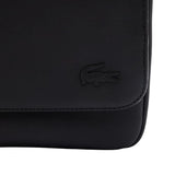 Lacoste Men's Classic Flap Crossbody Bag, Black Flap, One Size