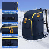 WTVIDAS 50L Ski Boot Bag, Snow Ski Boot Bag Backpack for Travel, Ski Bag for Ski Helmets, Goggles, Gloves, Skis, Snowboard & Accessories