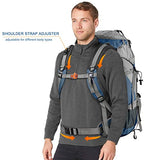 Loowoko 50L Hiking Backpack, Waterproof Camping Essentials Bag with Rain Cover, 45+5 Liter Lightweight Backpacking Back Pack