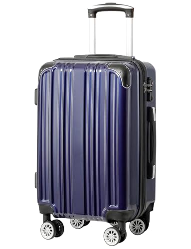 Coolife Luggage, Lightweight and Durable Hardshell, 28 in, navy new