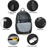 Pawsky School Backpack for Boys Kids Backpack Kindergarten Elementary Middle School College Book Bags with Lunch Box and Pencil Case, Waterproof Travel Back Pack Laptop Backpack (Black)