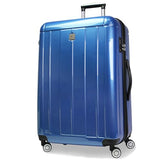 World Traveler Contour 28-Inch Polycarbonate Hardside Expandable Spinner Checked Luggage with TSA Lock - Blue