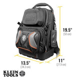 Klein Tools 55485 Tool Bag Backpack, Durable Electrician Backpack with 48 Pockets for Hand Tools, Waterproof Bottom, Removable Carrier