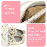 BLUBOON Duffle Bag Girls Kids Cute Gym Bag with Shoes Compartment & Wet Separation Waterproof Sports Overnight Travel Bag