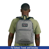 JanSport NCAA Officially Licensed Backpack, Indiana Hoosiers, Superbreak Plus with Padded 15'' Laptop Sleeve, Spacious Computer Bag for Men & Women, Durable Daypack with Bottle Pocket, Graphite Grey