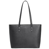 S-ZONE Tote Bag for Women Work Totes Large Vegan Leather Purses and Handbags Women's Shoulder Bag with Luggage Strap for Travel Commuting Office Teacher Black