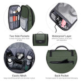 WITZMAN Men's Large 45L Convertible Travel Backpack with 17 Inch Laptop Compartment and Toiletry Bag, Green, 12.6 x 20.5 x 10.63 inches