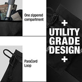 DEFY Project X-Pac Travel Pouch | Lightweight Nylon Organizer Pouch For Accessories | Premium Tech Wallet | Water Repellent Travel Organizer (Large, Black)