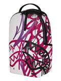 Sprayground Crash Graff Turbo Backpack, 18x6x11.5 Inch, Black, PVC, Laptop Compartment, Adjustable Straps