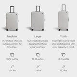 Away Medium Checked Luggage, 26-inch Lightweight Hardside Spinner Suitcase