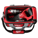 Milwaukee bag tool Milwaukee 48-22-8321 Tool Bag, 9.6 in W, 15 in D, 12.2 in H, 2 -Pocket, Polyester, Black/Red