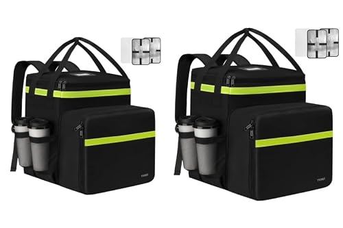 Ytonet Food Delivery Backpack, Expandable Food Delivery Bag with 7 Cup Holders, XX-Large