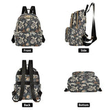 ALAZA Sea Turtle Coral Reef Black Women Backpack Purse Ladies Fashion Shoulder Bag Daypack Travel Bag 10L