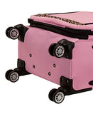 Rockland 5-Piece Softside Spinner Wheel Luggage Set, Pink, 5-Piece Set (14/29/24/28/32)