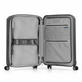 Traveler's Choice Pagosa Hardshell Expandable Luggage with Spinner Wheels, Gray, 2-Piece Set (22/27)