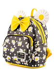 Loungefly Minnie Mouse Daisies Mini Backpack BlackWhiteYellow