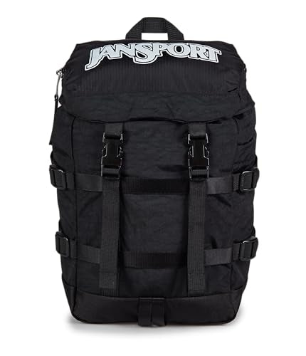 JanSport Mini Skip Pack – Compact Backpack with Main Compartment, Side Water Bottle Pocket, and Zippered Accessory Pocket, Black