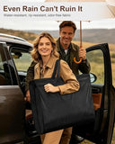 MISSLO 43"+65" Garment Bags for Travel 2 Packs Gown Dress Bag for Hanging Clothes with Suit Bags for Closet Storage Waterproof Garment Covers Long Wedding Dress Storage, Black