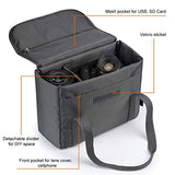 S-ZONE Waterproof Shockproof Practical Foldable Padded DSLR SLR TLR Camera Protection Insert Bag Lens Cases for Canon Sony Nikon Olympus Camera Grey