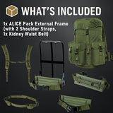 MT Alice Pack 1973 Repro by AKmax – Military Tactical Backpack with Frame | 3-Pouch System | 1000D Nylon Rucksack for Outdoor, Survival, Hiking, Field Gear (OD Green)