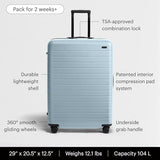 Away Large Checked Luggage, 29-inch Lightweight Hardside Spinner Suitcase
