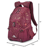 High Sierra Loop Backpack, Travel, or Work Bookbag with tablet sleeve, One Size, Copper Splatter/Maroon