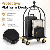 Hotel Luggage Cart, Heavy Duty Bellman Cart with 1600 lbs Capacity