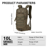 Mardingtop 10L Small Tactical Molle Hydration Backpack with 2.5L Water Bladder