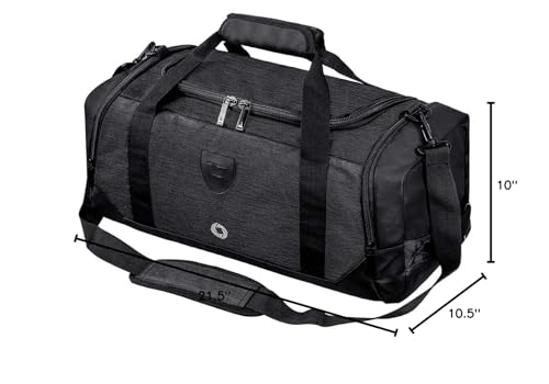 Gym Duffle Bag Backpack Waterproof Sports Duffel Bags Travel Weekender Bag for Men Women Overnight Bag with Shoes Compartment Black-Perfect Fathers Day Gifts for Dad/Men/Husband